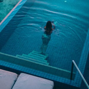 Spa women in pool